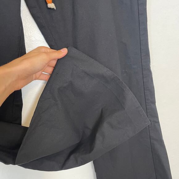 Santiki – Black Cotton Wide Leg Drawstring Pants - Picture 6 of 8